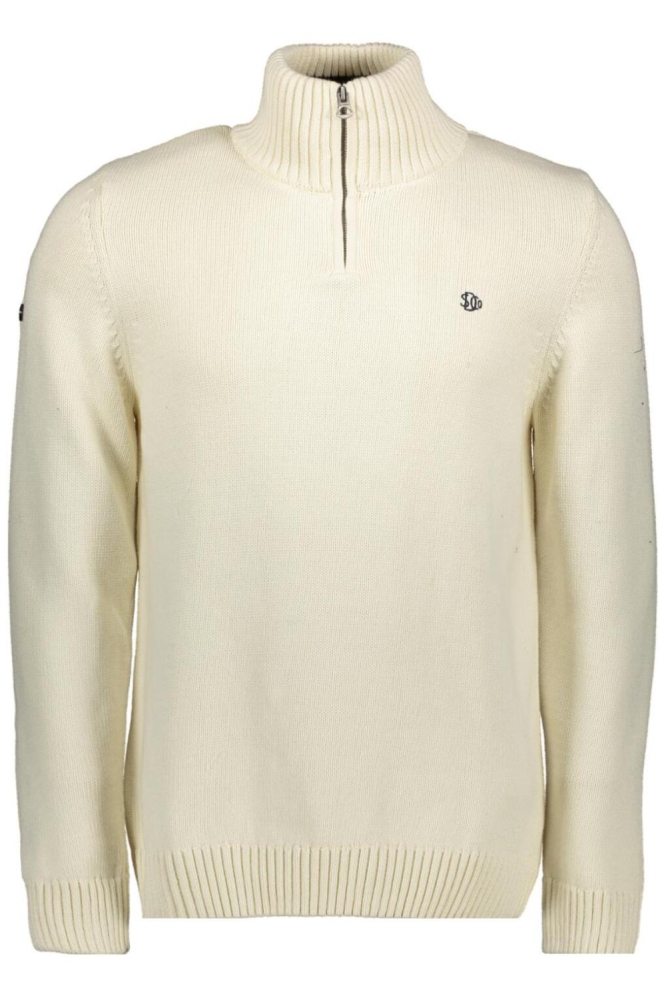 COTTON HALF ZIP KNIT M6110706A CREAM